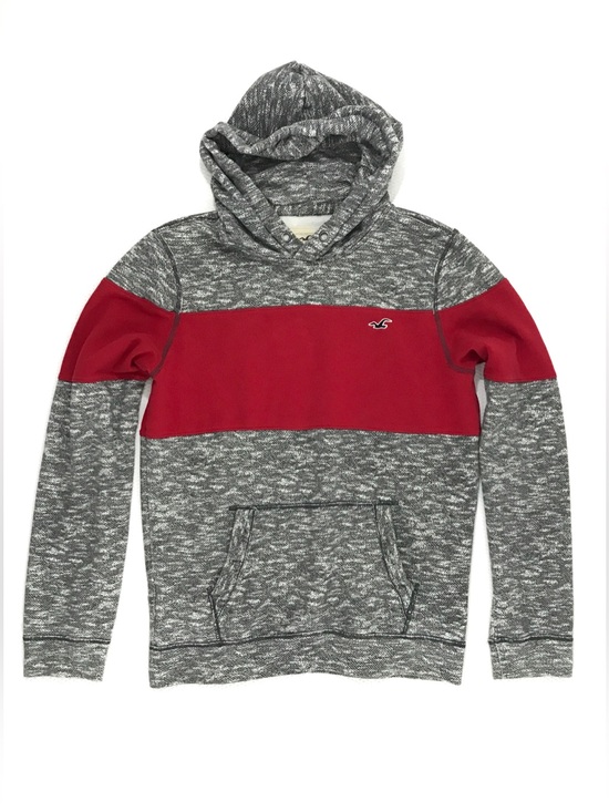 Hollister Other - Vintage Y2K Hollister Hoodie Men’s L Grey Red Colourblock Pacific Merchants Tag
